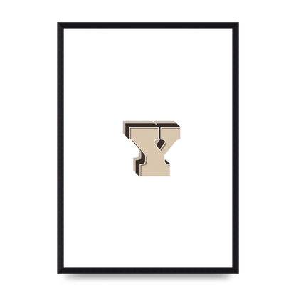 Alphabet Mix Match Y" Printed Poster - A3 framed