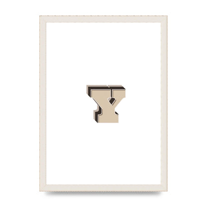 Alphabet Mix Match Y" Printed Poster - A3 framed