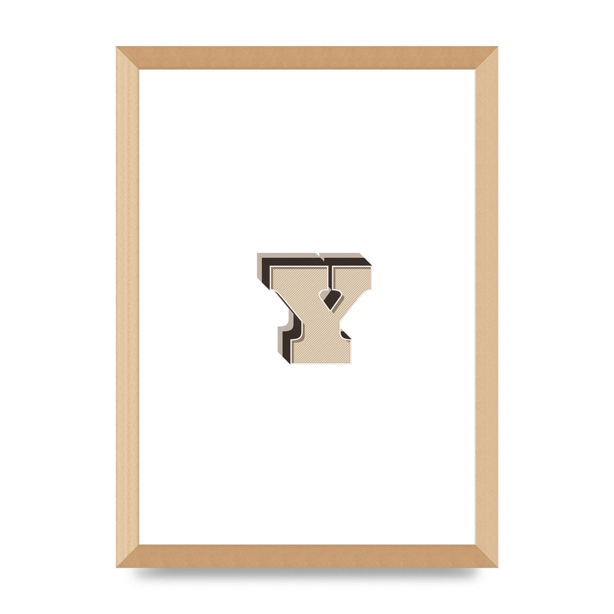 Alphabet Mix Match Y" Printed Poster - A3 framed