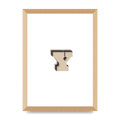 Alphabet Mix Match Y" Printed Poster - A3 framed