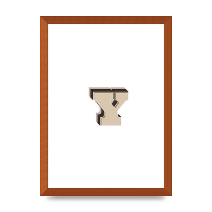 Alphabet Mix Match Y" Printed Poster - A3 framed