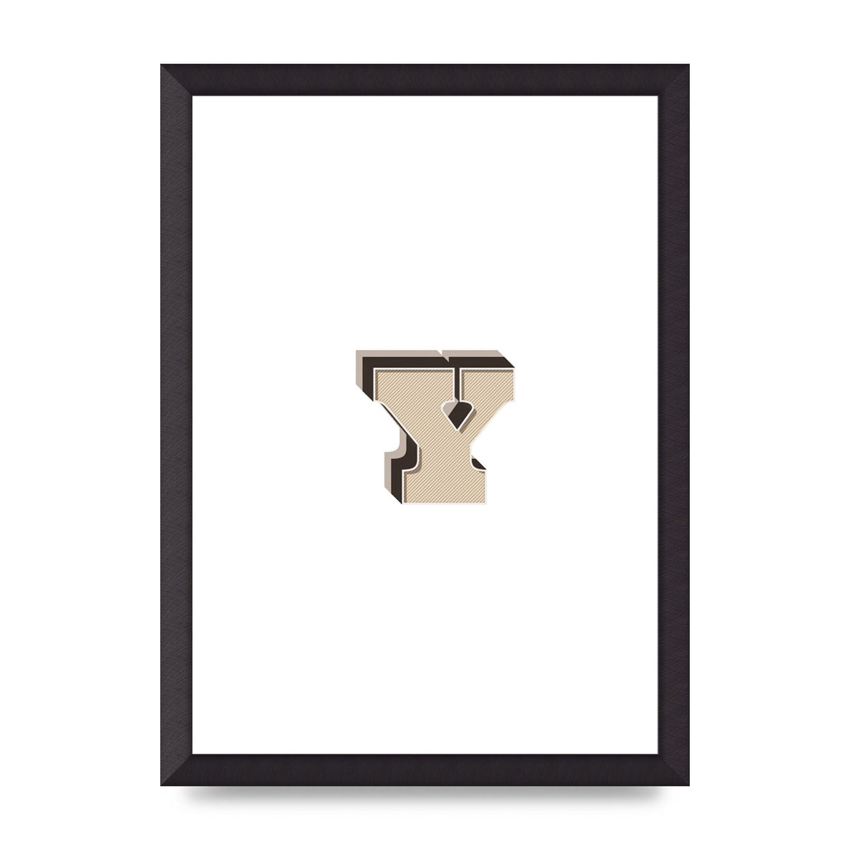 Alphabet Mix Match Y" Printed Poster - A3 framed