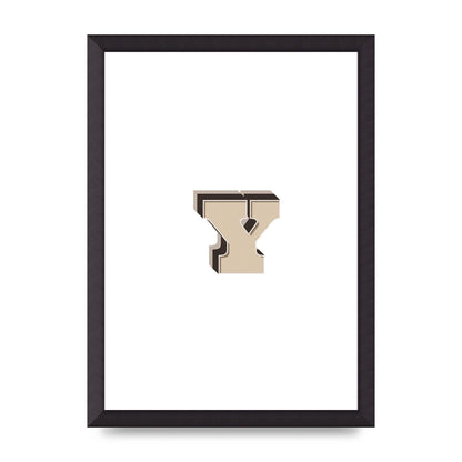 Alphabet Mix Match Y" Printed Poster - A3 framed