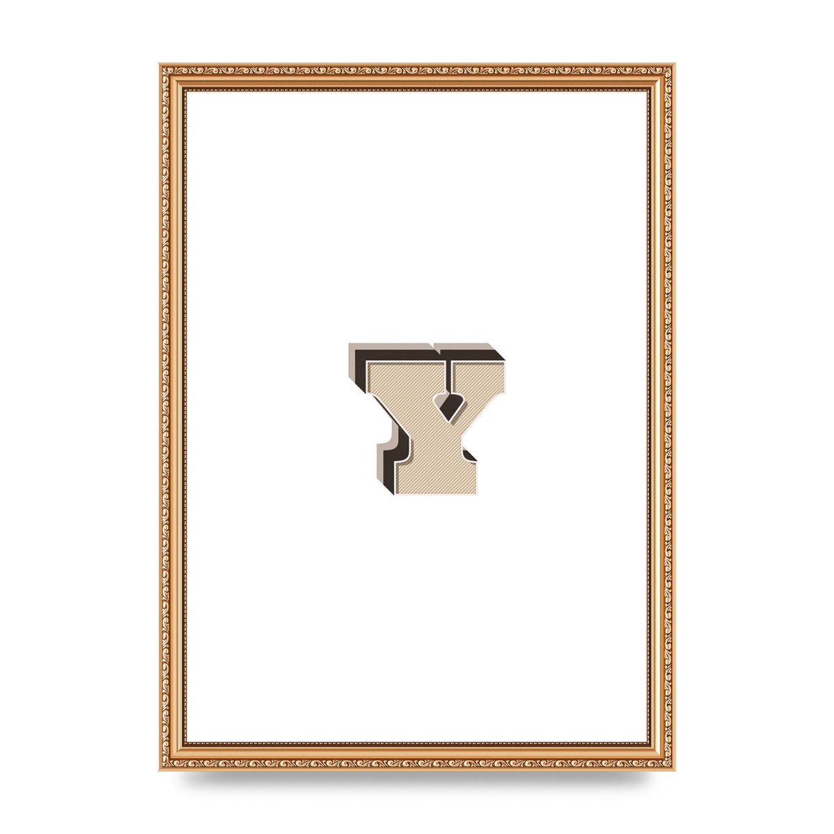 Alphabet Mix Match Y" Printed Poster - A3 framed
