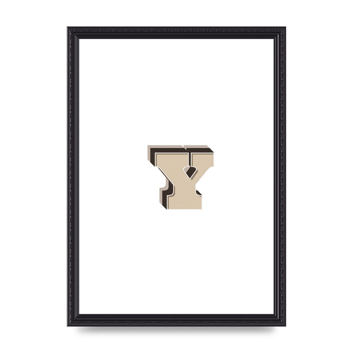 Alphabet Mix Match Y" Printed Poster - A3 framed