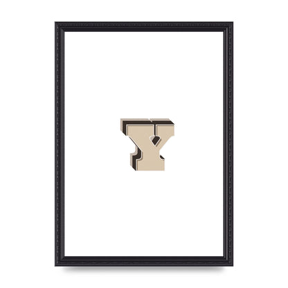 Alphabet Mix Match Y" Printed Poster - A3 framed