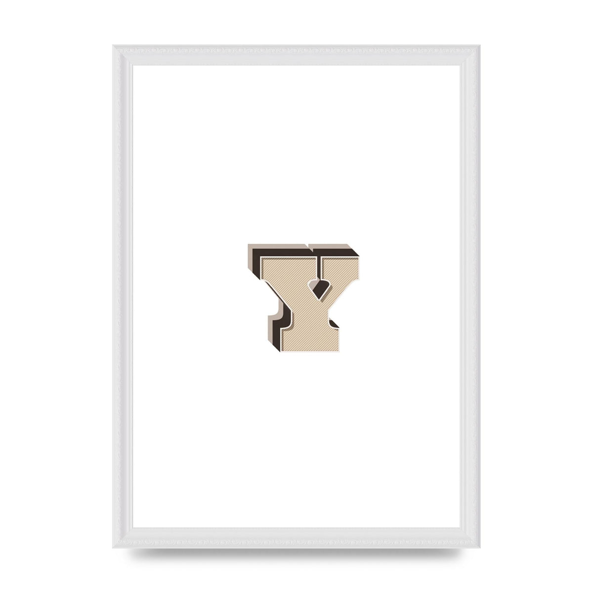 Alphabet Mix Match Y" Printed Poster - A3 framed