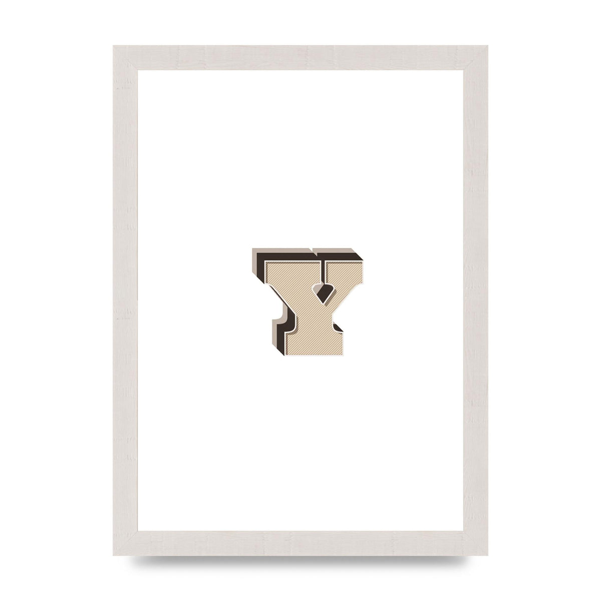 Alphabet Mix Match Y" Printed Poster - A4 framed