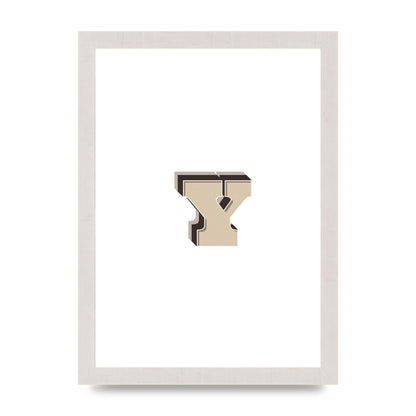 Alphabet Mix Match Y" Printed Poster - A4 framed