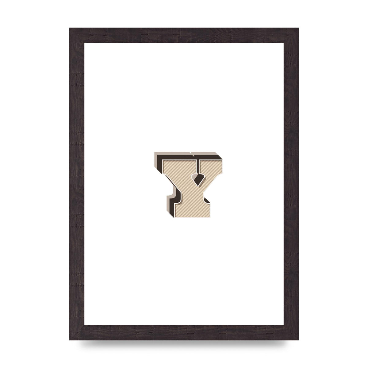 Alphabet Mix Match Y" Printed Poster - A4 framed