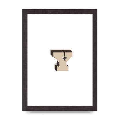 Alphabet Mix Match Y" Printed Poster - A4 framed