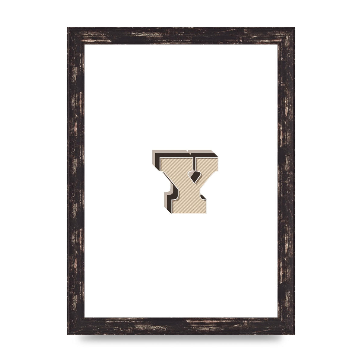 Alphabet Mix Match Y" Printed Poster - A4 framed