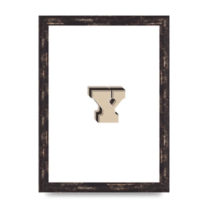 Alphabet Mix Match Y" Printed Poster - A4 framed