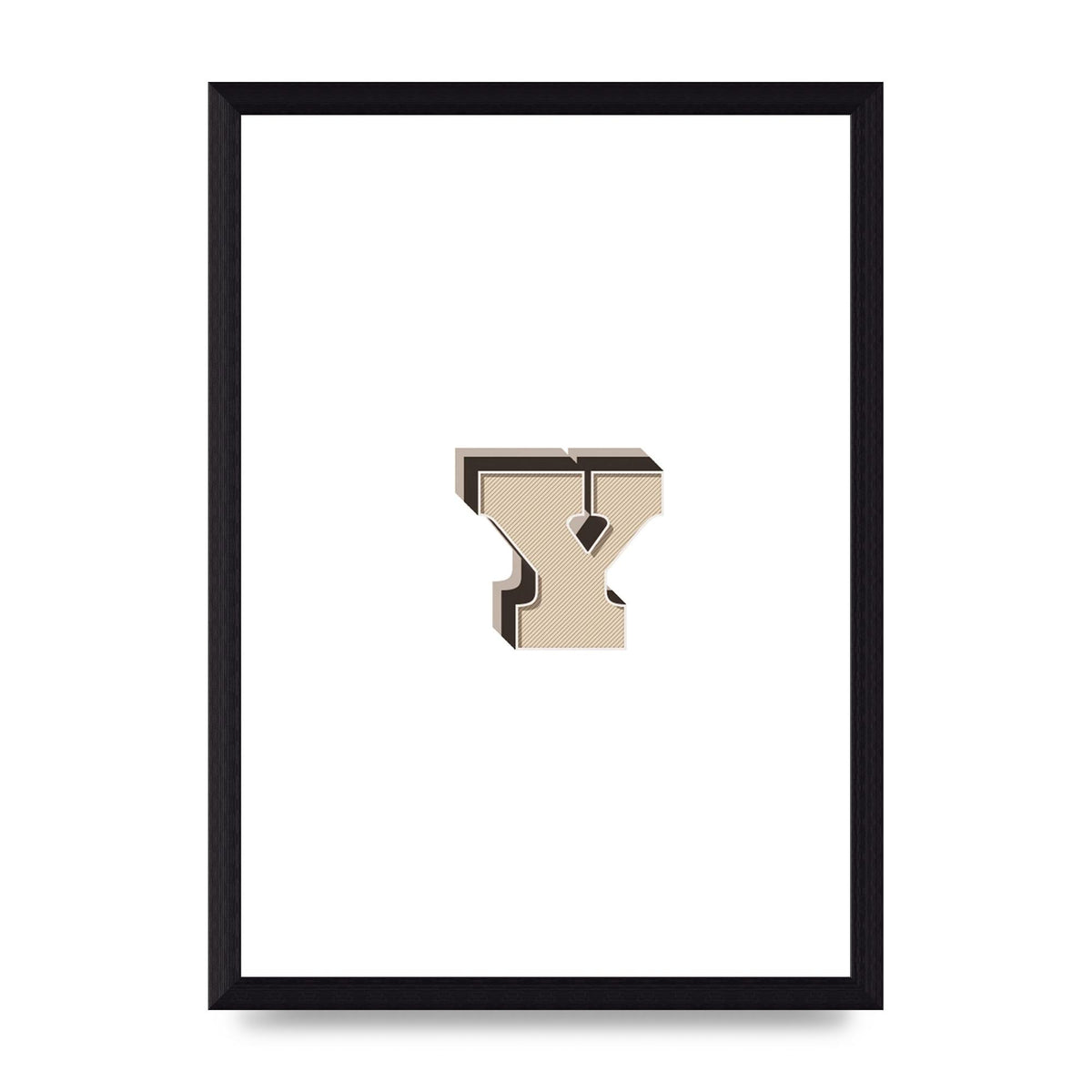 Alphabet Mix Match Y" Printed Poster - A4 framed