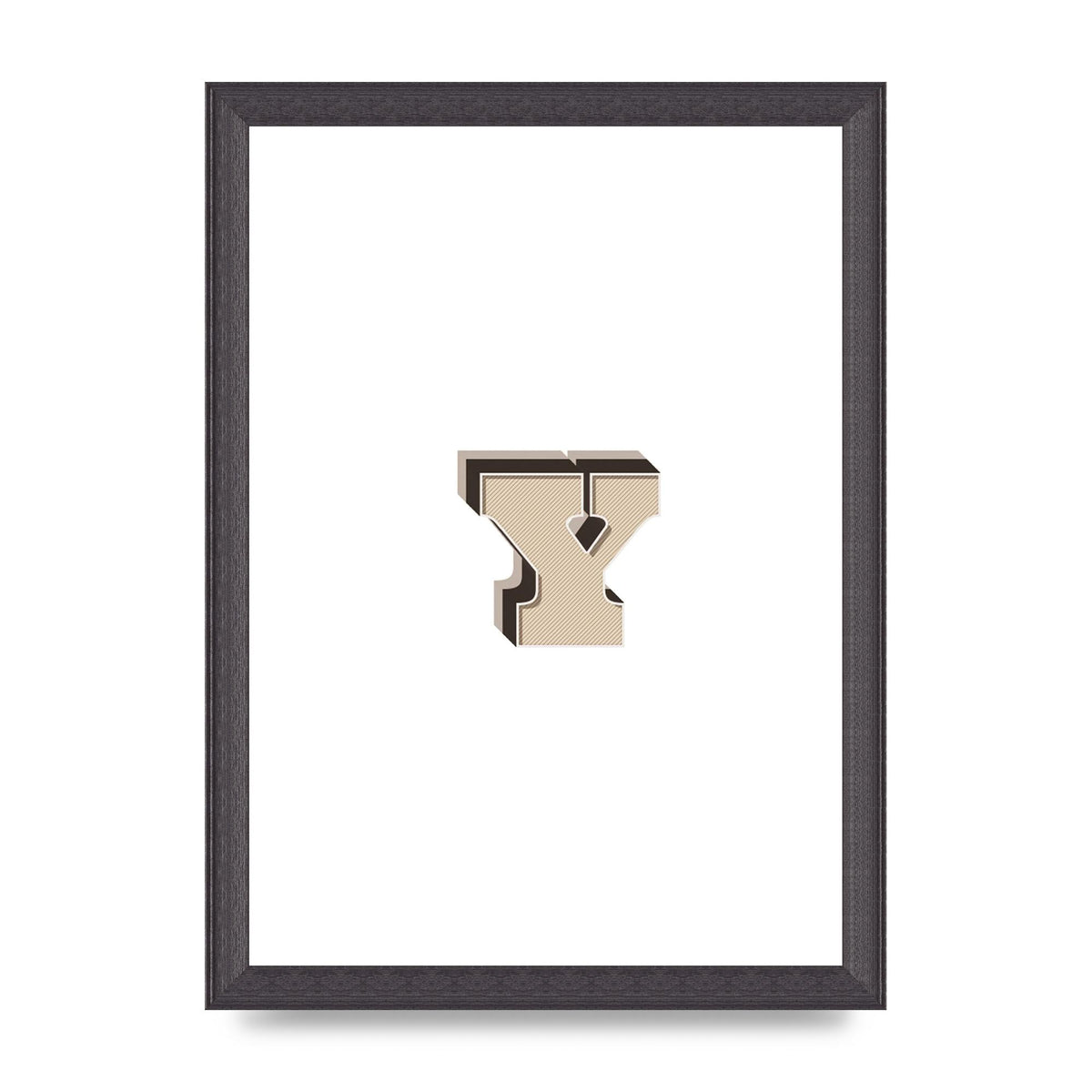 Alphabet Mix Match Y" Printed Poster - A4 framed