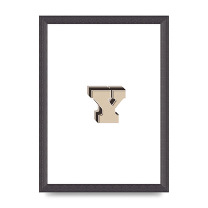 Alphabet Mix Match Y" Printed Poster - A4 framed