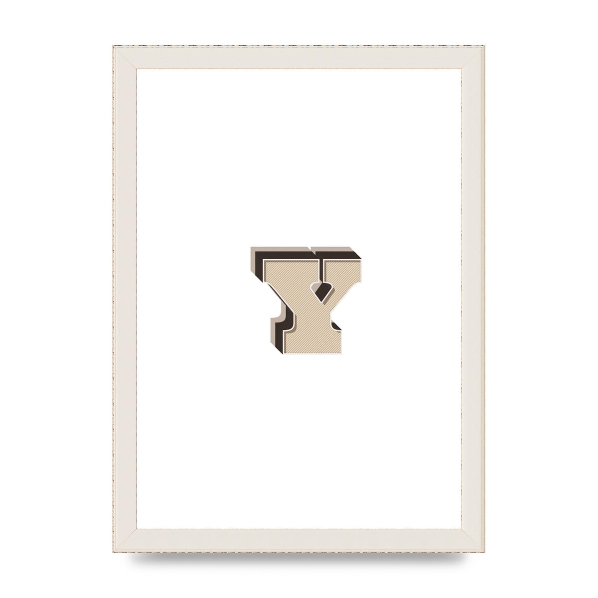 Alphabet Mix Match Y" Printed Poster - A4 framed