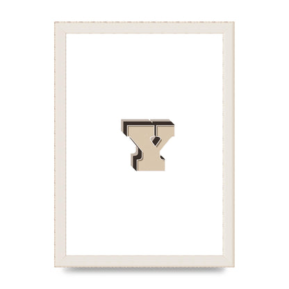 Alphabet Mix Match Y" Printed Poster - A4 framed