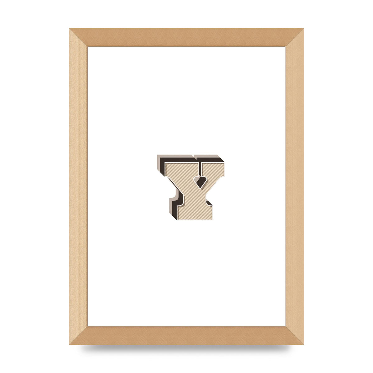 Alphabet Mix Match Y" Printed Poster - A4 framed