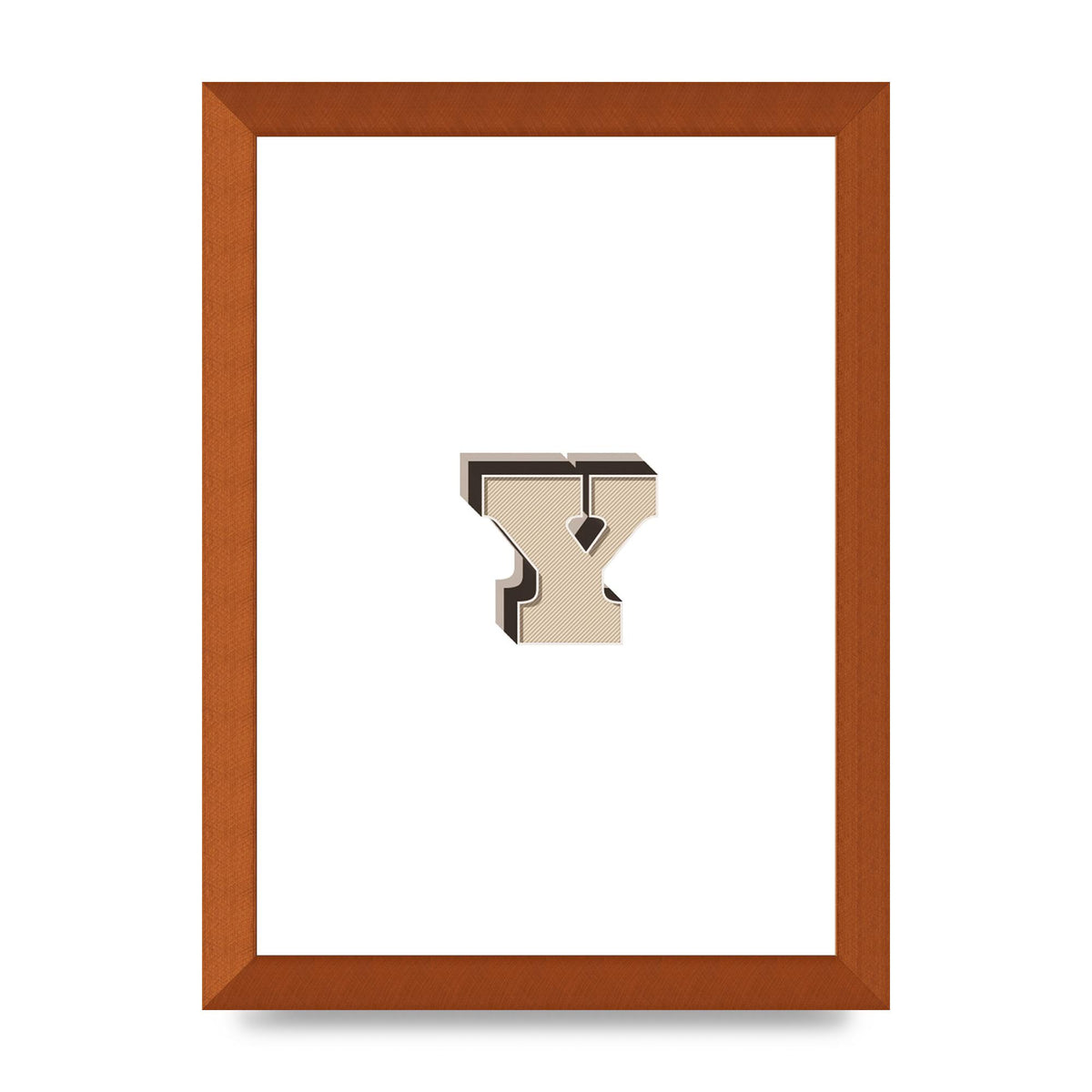 Alphabet Mix Match Y" Printed Poster - A4 framed