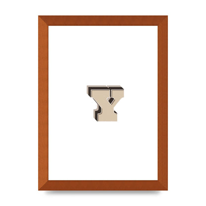 Alphabet Mix Match Y" Printed Poster - A4 framed