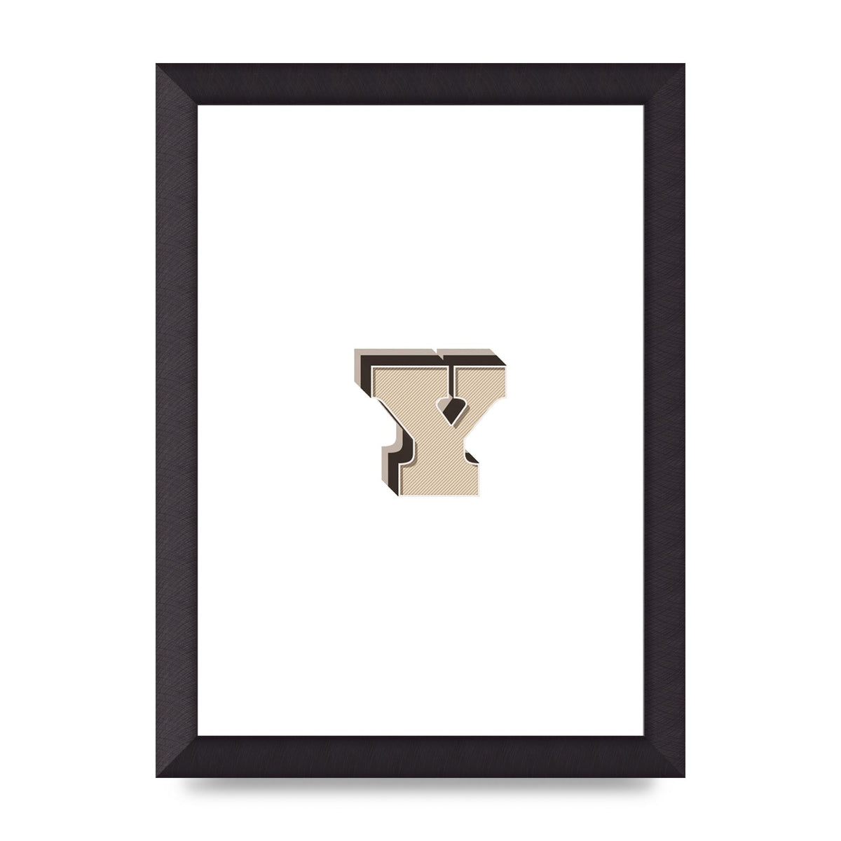 Alphabet Mix Match Y" Printed Poster - A4 framed