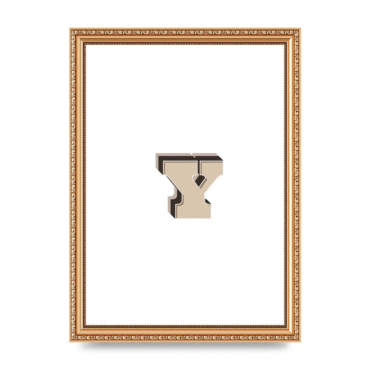 Alphabet Mix Match Y" Printed Poster - A4 framed