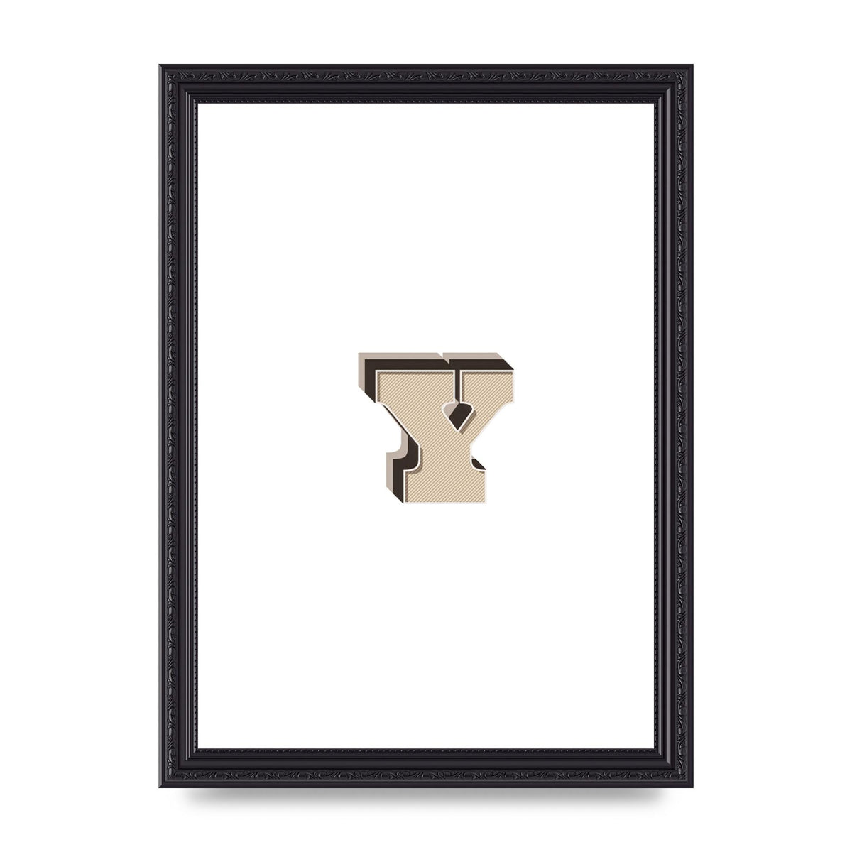 Alphabet Mix Match Y" Printed Poster - A4 framed