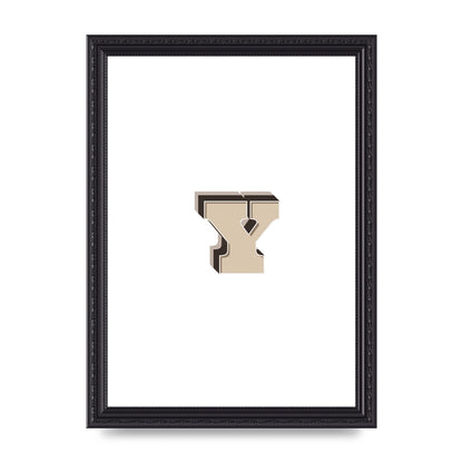 Alphabet Mix Match Y" Printed Poster - A4 framed