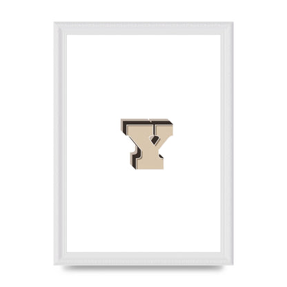 Alphabet Mix Match Y" Printed Poster - A4 framed