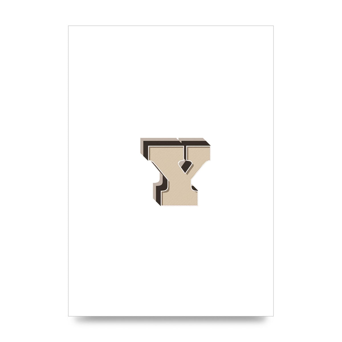 Alphabet Mix Match Y" Printed Poster - unframed print