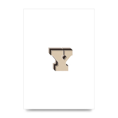 Alphabet Mix Match Y" Printed Poster - unframed print