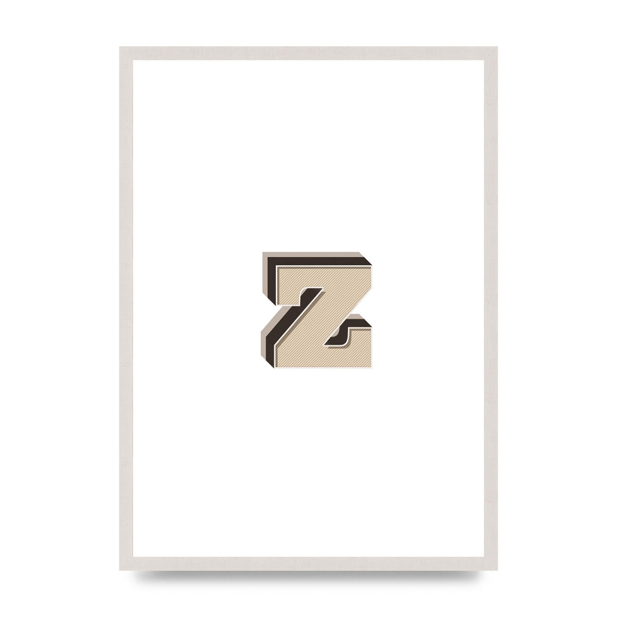 Alphabet Mix Match Z" Wall Art - A2 framed