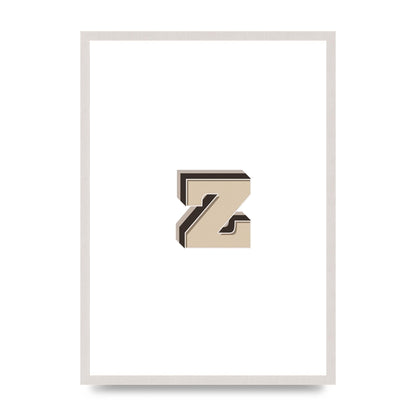Alphabet Mix Match Z" Wall Art - A2 framed