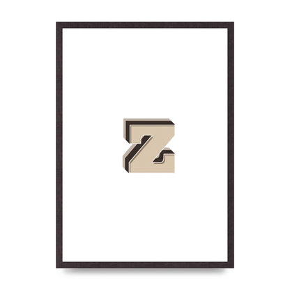 Alphabet Mix Match Z" Wall Art - A2 framed