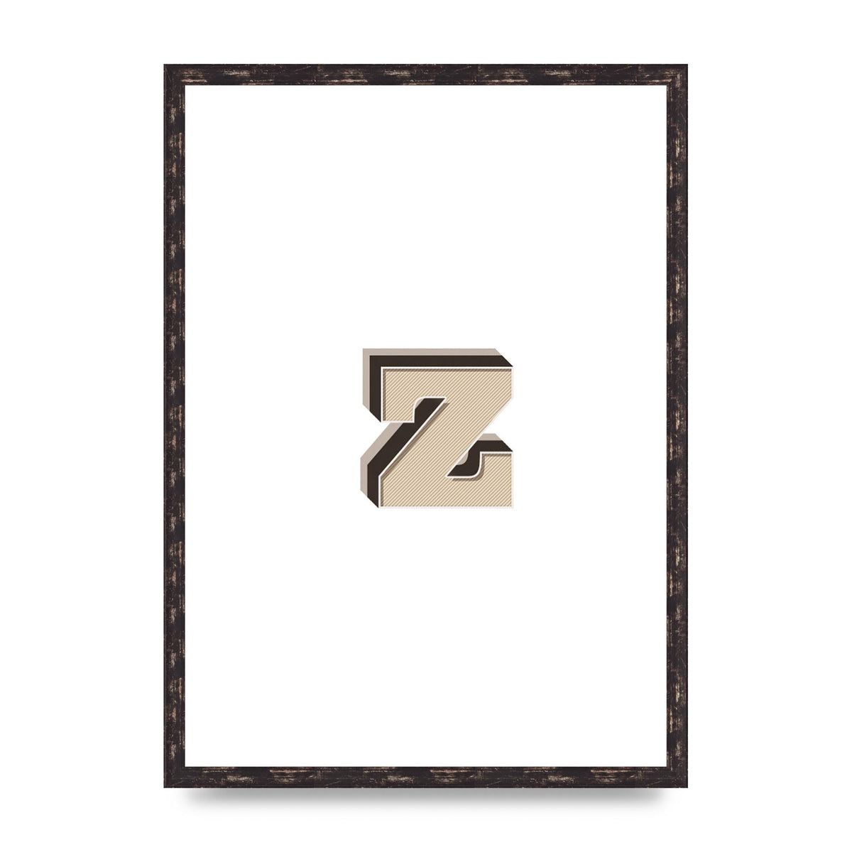 Alphabet Mix Match Z" Wall Art - A2 framed