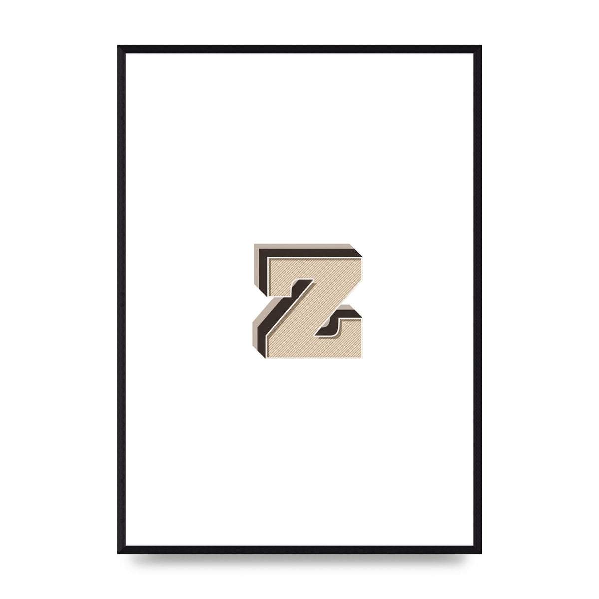 Alphabet Mix Match Z" Wall Art - A2 framed