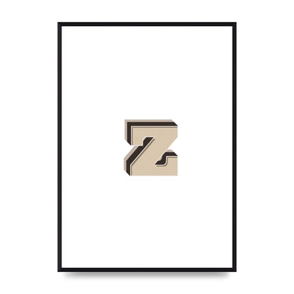 Alphabet Mix Match Z" Wall Art - A2 framed