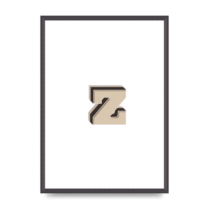 Alphabet Mix Match Z" Wall Art - A2 framed