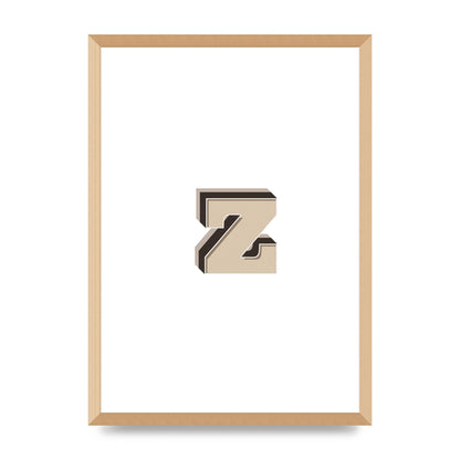 Alphabet Mix Match Z" Wall Art - A2 framed