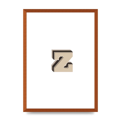 Alphabet Mix Match Z" Wall Art - A2 framed