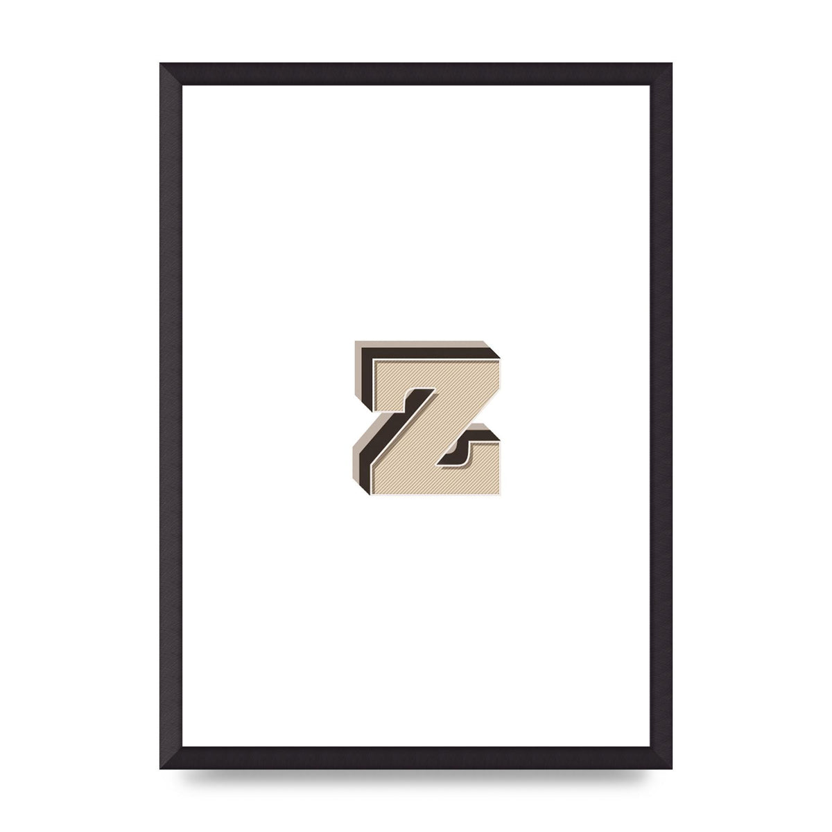 Alphabet Mix Match Z" Wall Art - A2 framed