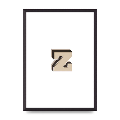 Alphabet Mix Match Z" Wall Art - A2 framed
