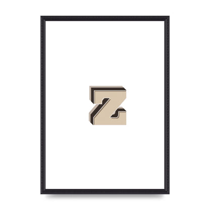 Alphabet Mix Match Z" Wall Art - A2 framed