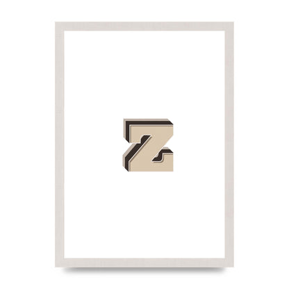 Alphabet Mix Match Z" Wall Art - A3 framed