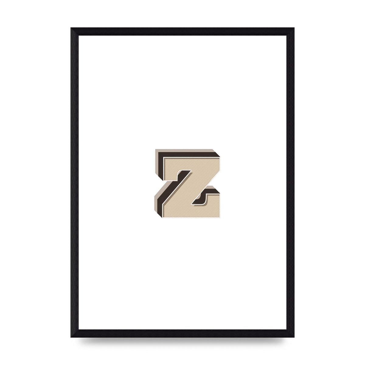 Alphabet Mix Match Z" Wall Art - A3 framed