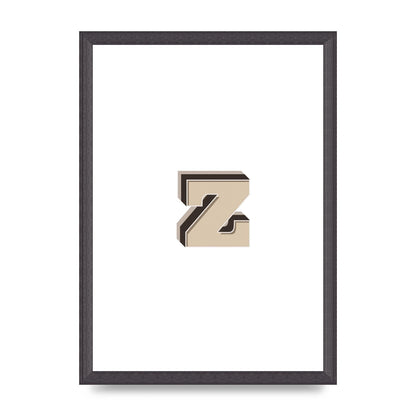 Alphabet Mix Match Z" Wall Art - A3 framed