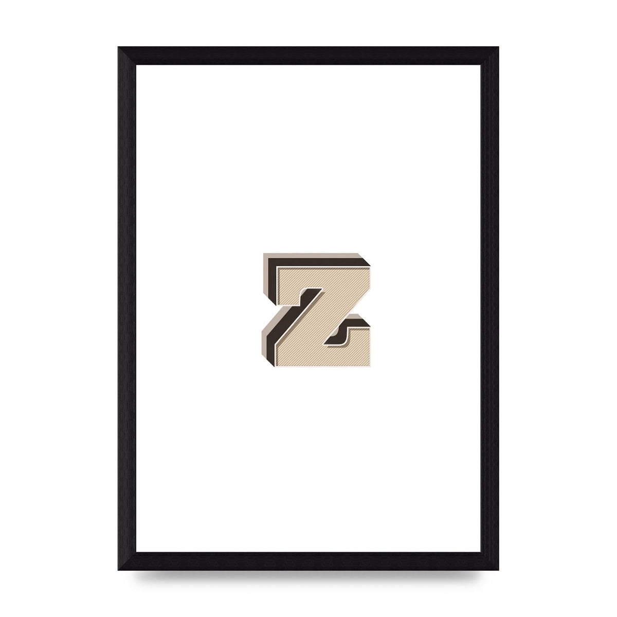 Alphabet Mix Match Z" Wall Art - A4 framed