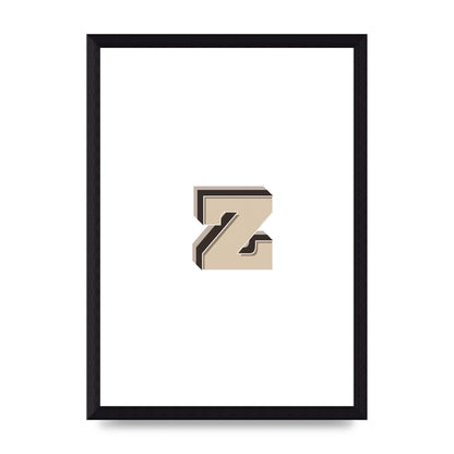 Alphabet Mix Match Z" Wall Art - A4 framed