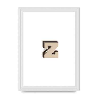 Alphabet Mix Match Z" Wall Art - A4 framed